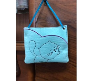 Stickserie ITH - Katzenwäsche Tasche & Abschmink Pad & Waschlappen